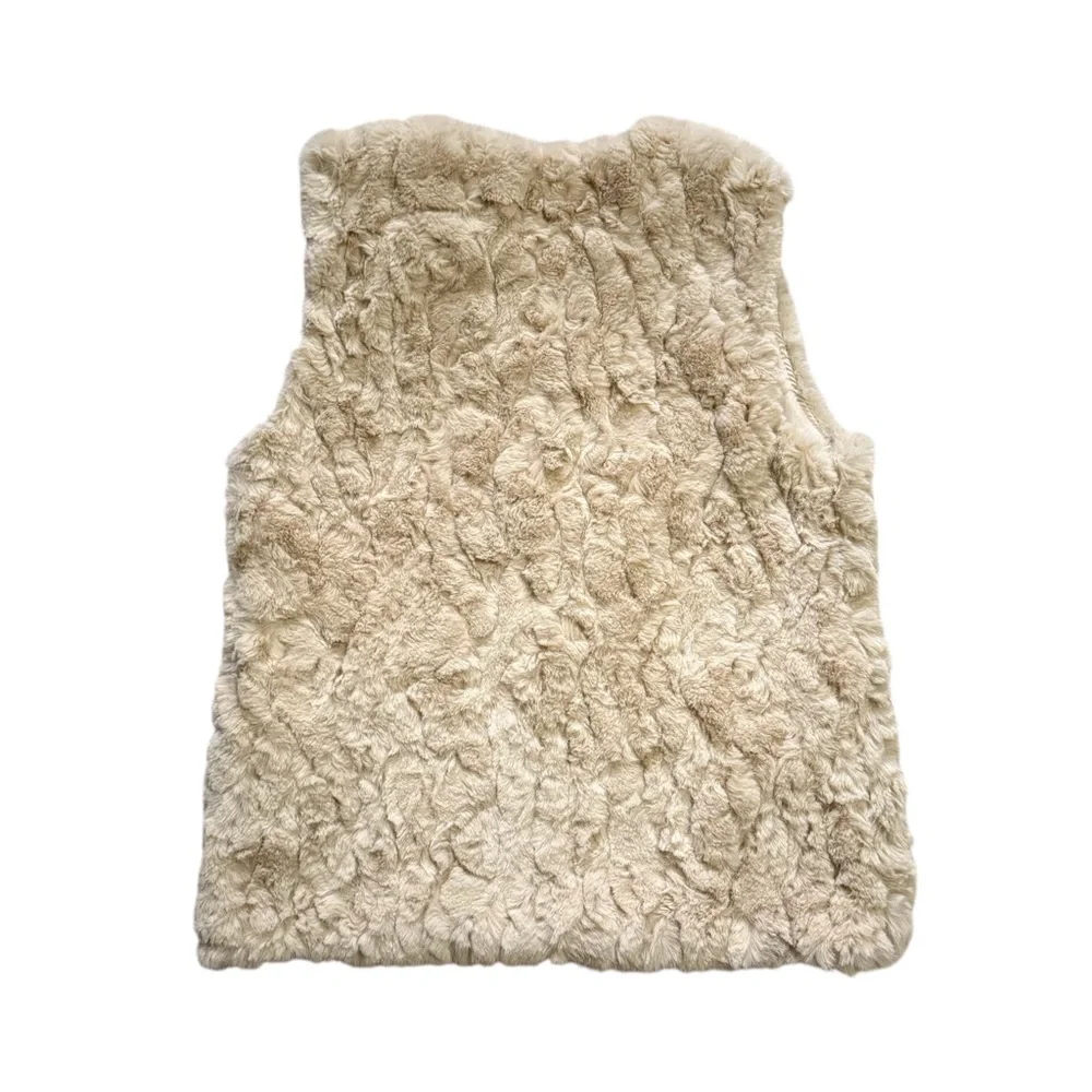 Zara Girls Beige Faux Fur Vest Size 11/12